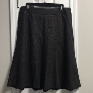 LOFT A-line wool blend tweed skirt